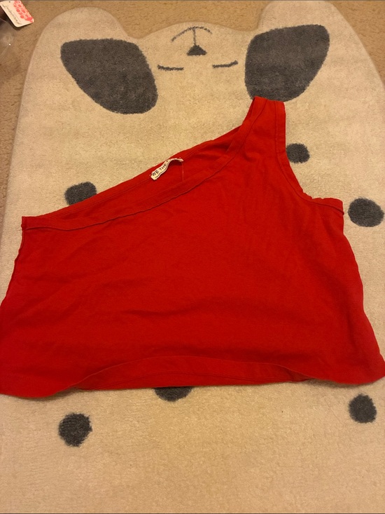 Free People Tops - Free people Red One-Shoulder Crop Top -  Women